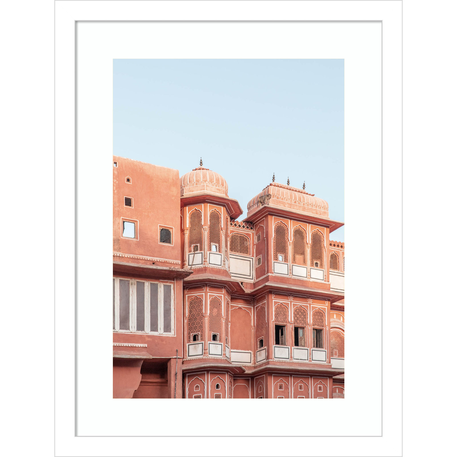 Palace by Shot by Clint Wood Framed Wall Art Print, 17" H x 13" W, White