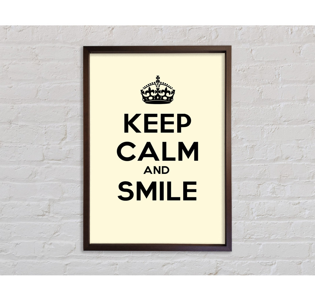 Keep Calm Smile Cream - Druck