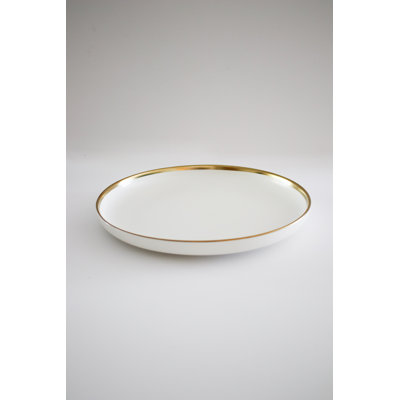 The Luxury Collection White Plate with Gold Trim - Large 10"