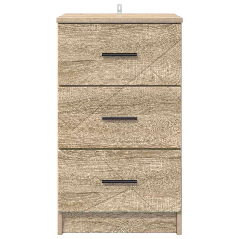 38cm W Manufactured Wood Bedside Table, Sonoma Oak