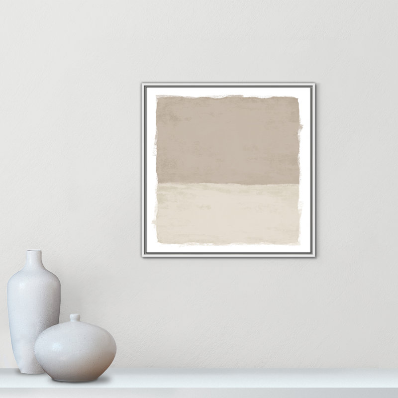 «Silent Sands I» par Natalie Carpentieri, H 25,5 po x l 25,5 po, Blanc