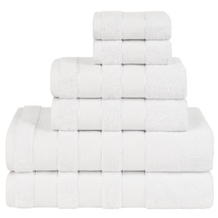 Windsor Home Quick Dry White Cotton Zero Twist 6-piece Towel Set