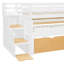 Lit mezzanine multifonctionnel simple avec bureau, lit gigogne et rangement pour enfants Vertex-130473175