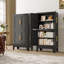 Armoire de rangement polyvalente pour garde-manger avec portes et tablettes réglables pour cuisine-122137137