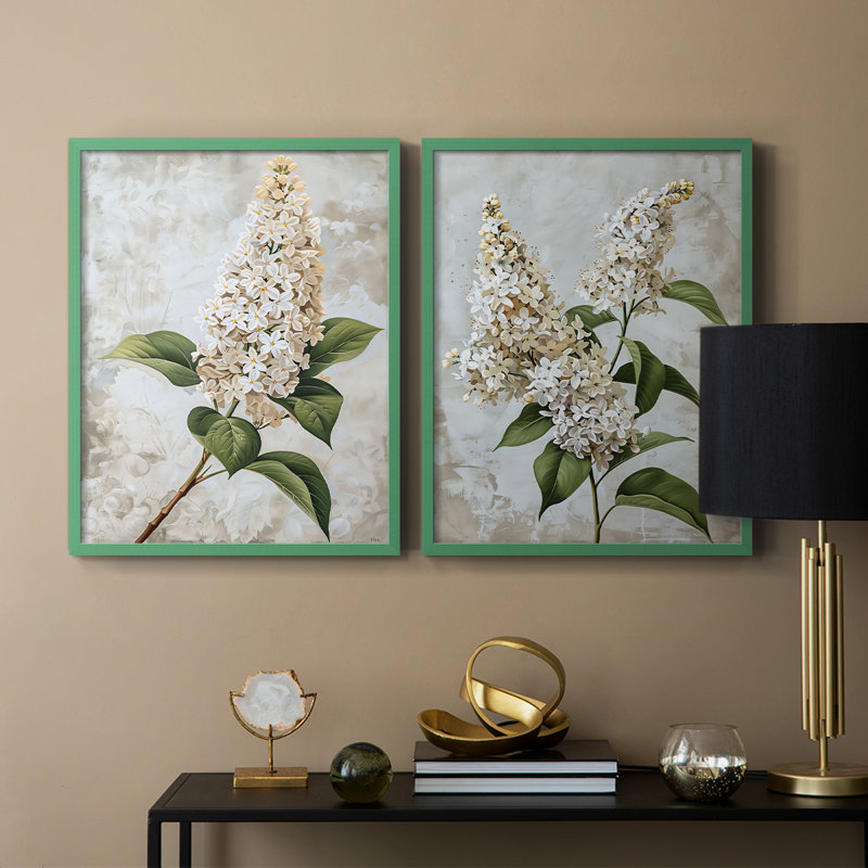 Série FLORAL CCL - Reproduction encadrée de qualité supérieure - prête à être accrochée - aucun clou requis - aucun clou requis