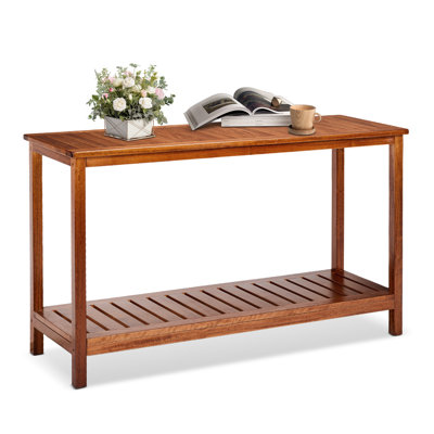 4Ft. Patio Double-Tier Wooden Console Table by Lark Manor