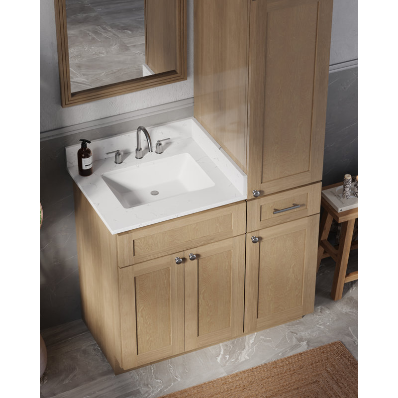 Meuble-lavabo simple 39 po Disar, Chêne naturel