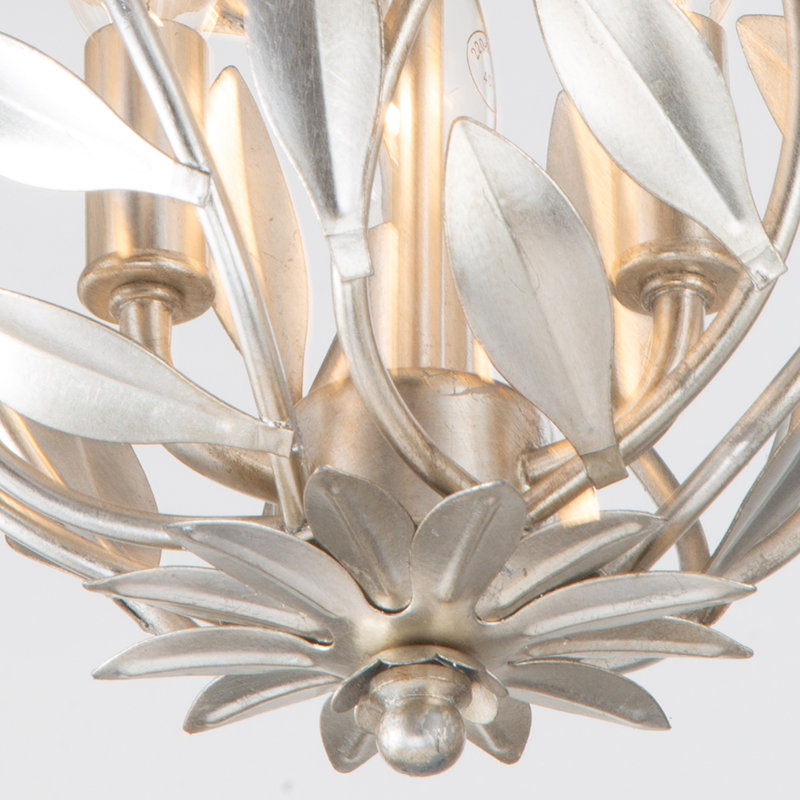 Lustre argenté antique de 9 po Dosch, Argent