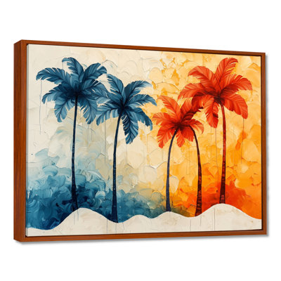 «Ciella Desert Blossom Of Sunrise Colors Plam Trees II», art mural de palmiers et de palmiers pour le salon