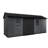 Keter Newton Plus Durable Resin Outdoor Storage Shed With Floor and Double Doors for Garden Patio Furniture and Tools, Graphite Grey (6 Available Sizes)-100403874