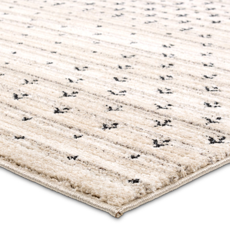 Vibe by Union Rustic Loehrke Powerloomed Tribal Tan/Taupe Area Rug, Rectangle 5' x 8'