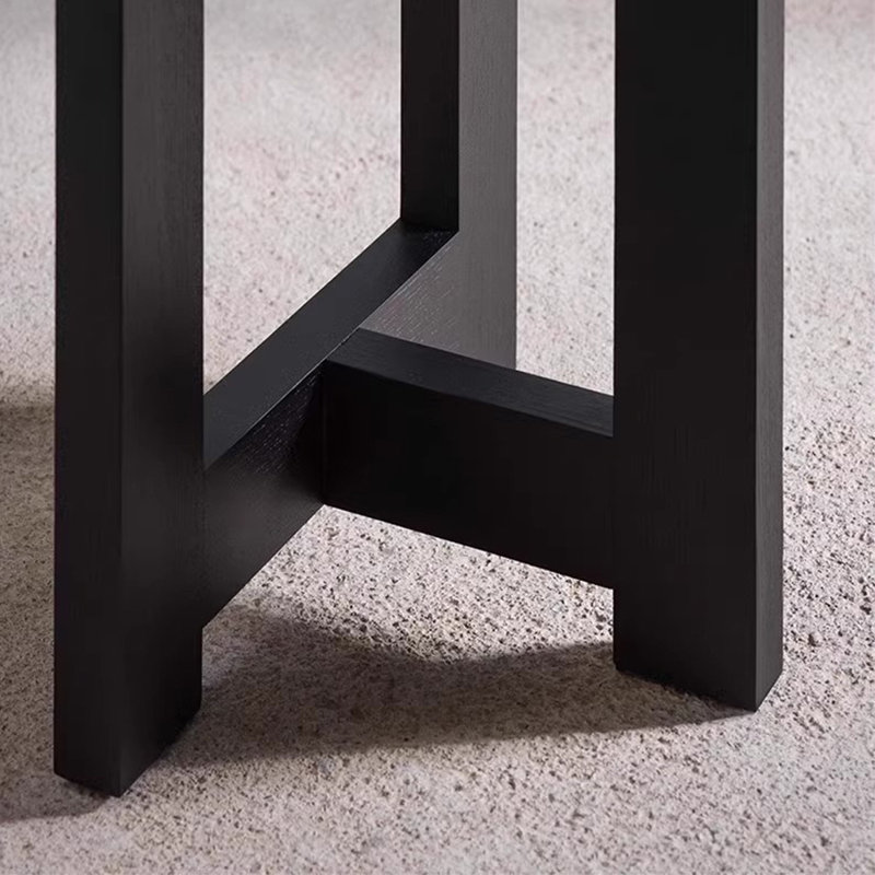 Rural Retro Solid Wood Console Table, Black