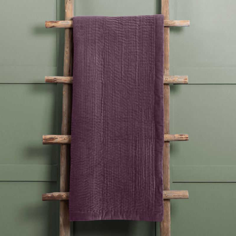 Haze Quilted Throw Blanket, Purple