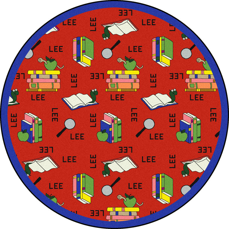 Tapis espagnol Just for Kids, Vert, Rond 7 pi 7 po