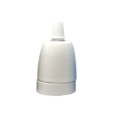 Ceramic Lamp Socket E27 Base Lamp Holder With Cord Grips, Industrial Porcelain Lamp Light Bulb Holder Lamp Base Attachment