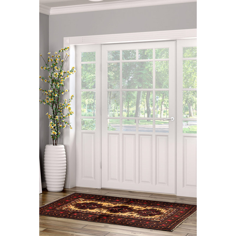 Tapis brun clair Teimani 3 pi 2 po x 4 pi 7 po