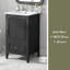 Meuble-lavabo de 20 po avec lavabo, armoire de salle de bain avec porte