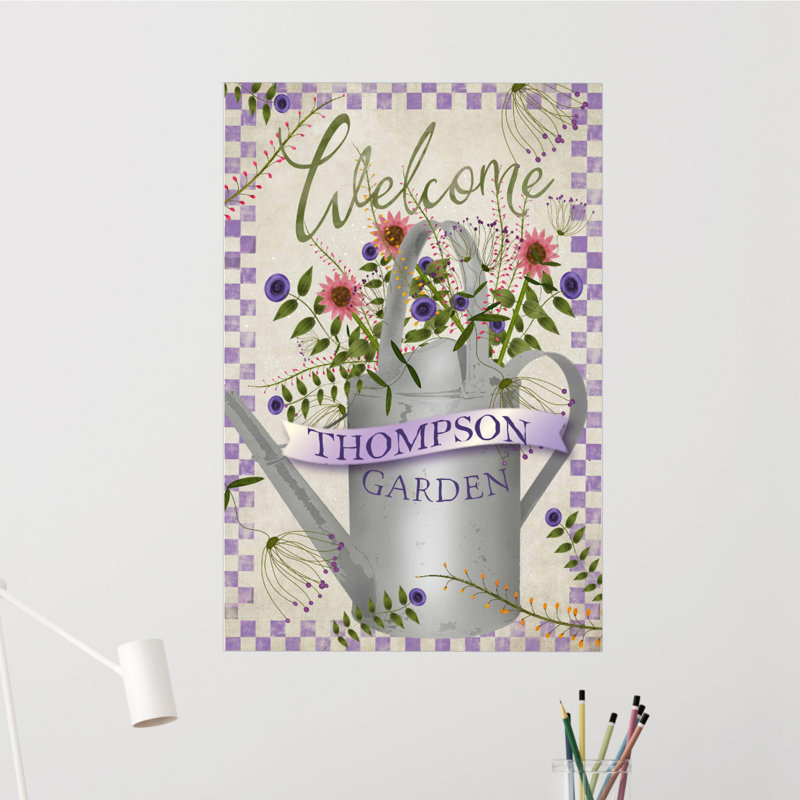 Décalcomanie murale personnalisée jardin welcome, Oui