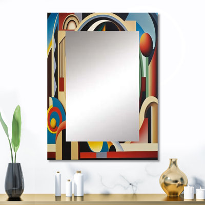 Circular Retro Dynamics II - Modern Rectangular Wall Mirror