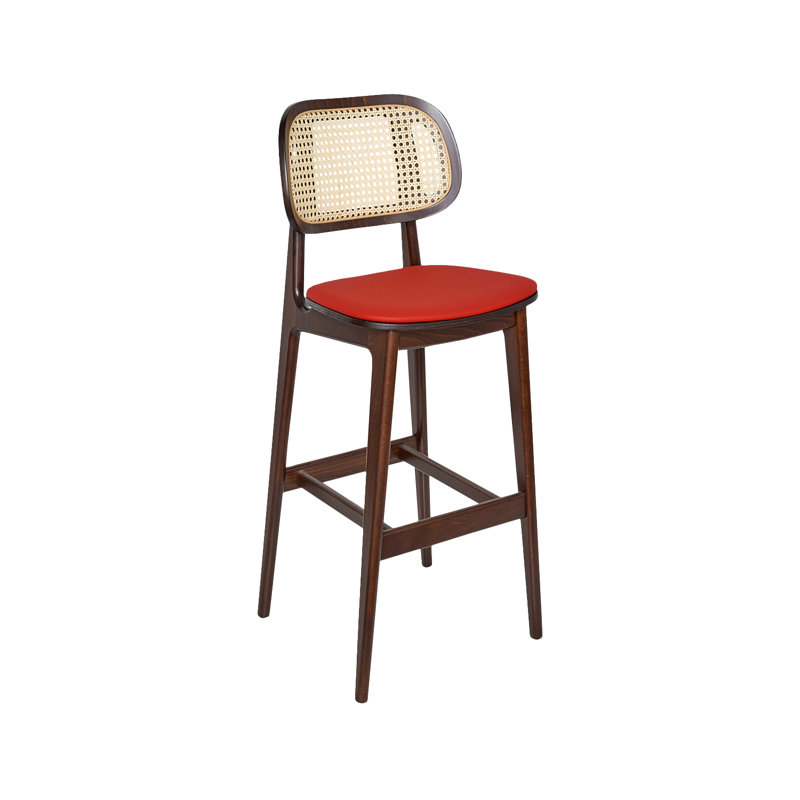 Tabouret 30 "Emma Cane, Brun, Orange