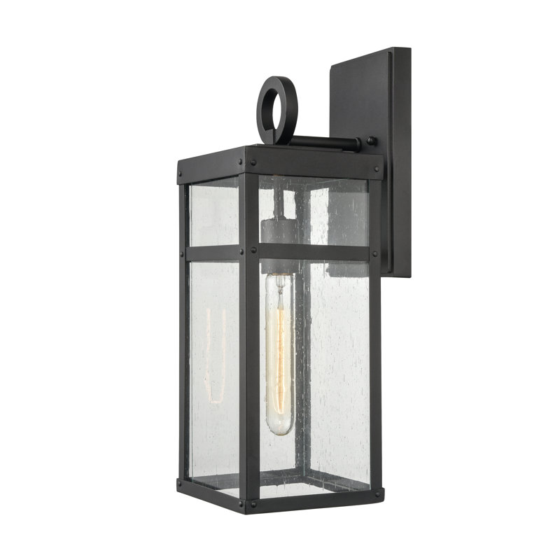 Dalton 17.5'' High 1-Light Outdoor Sconce - Textured Black, 17.5" H x 6" W x 7.5" D
