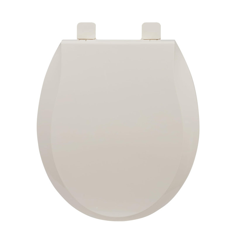 Round Commercial Toilet Seat with Built-In Toddler Potty Training, Soft Slow Close, Magnetic Child Seat, Non-Slip, Easy Install & Clean, Almond – Fits Adults & Youths