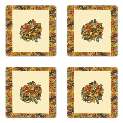 Square 4 Piece Coaster Set