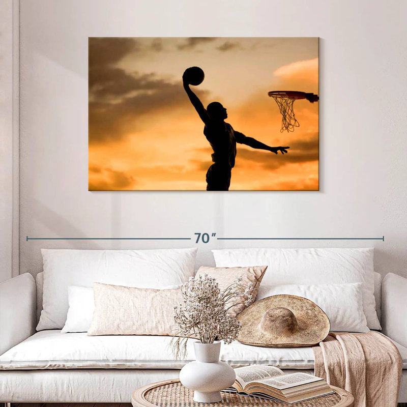Silhouette de Sirci Basketball Dunk, H 30 po x l 45 po