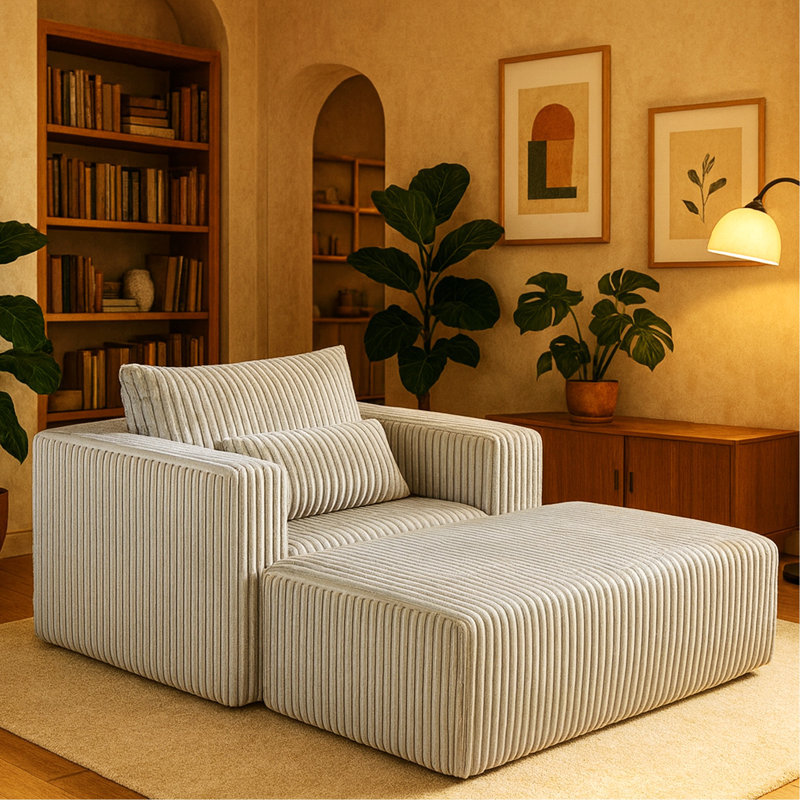 Chair With Ottoman