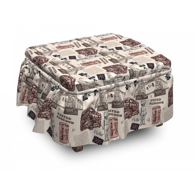 Box Cushion Ottoman Slipcover