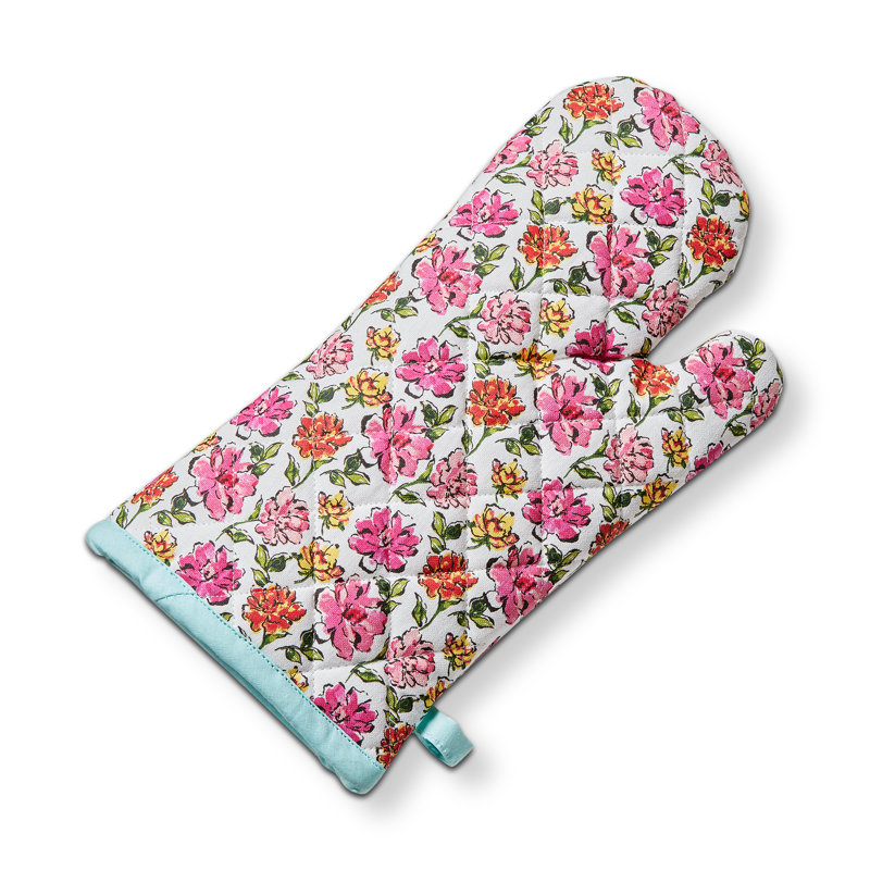 In Bloom Oven Mitt Pink Cotton Everyday