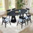 78.74" Modern Oval Dining Table Ellipse Wooden Table With Sturdy Pedestal-1158304935