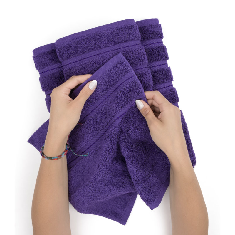 Ensemble de serviettes de bain 100% coton de qualité supérieure, collection 6 pièces Darcelle super douce et absorbante