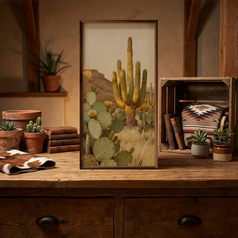 Golden Stand Saguaro Bloom, H 36 po x l 18 po