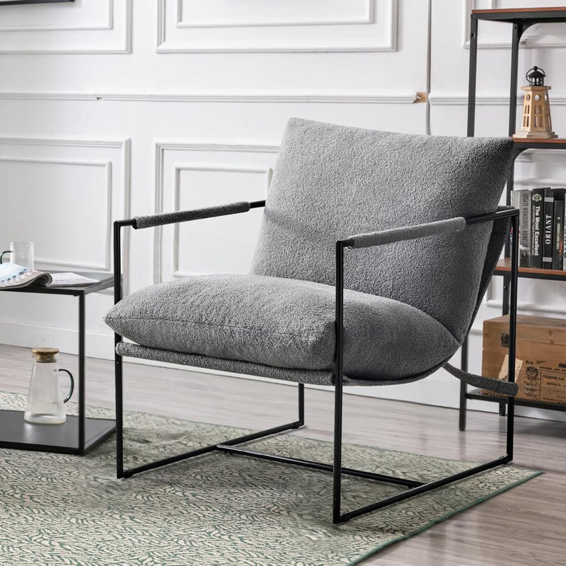 Upholstered Accent Chair, Grey