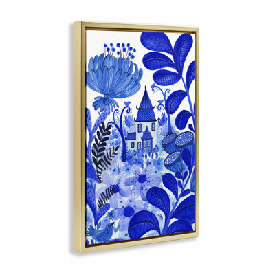 Cadre flottant fantaisiste bleu, par Kay Widdowson