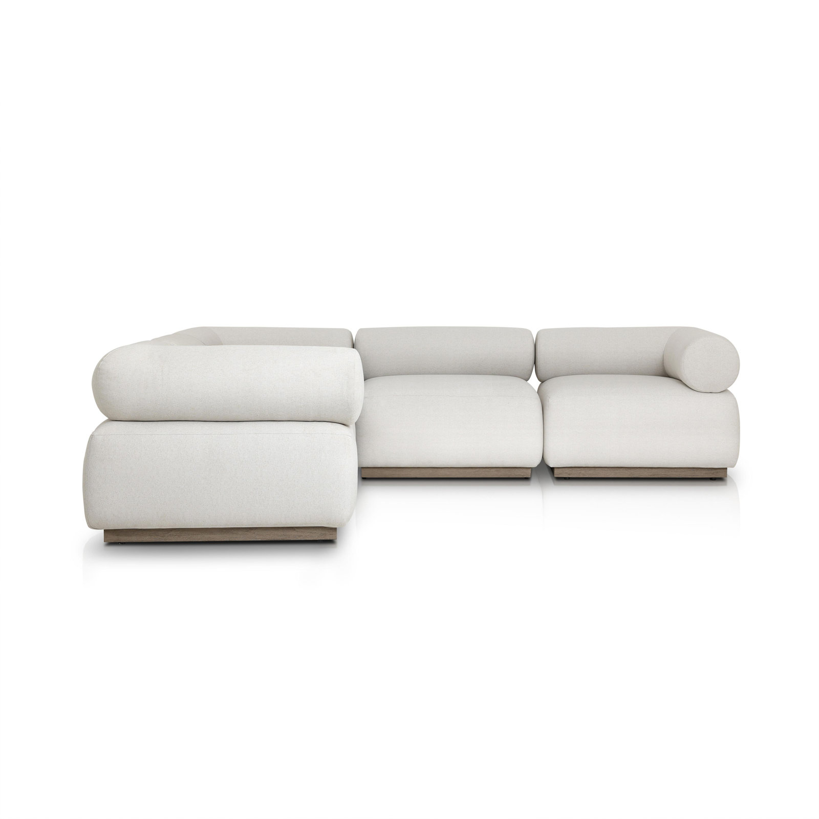 Anat Modular Upholstered Sectional, Cream Polypropylene/Olefin