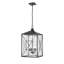 Lanterne suspendue d'extérieur noire thermolaquée 25 po H 25 po Castellano