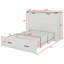 Lit escamotable avec lit plateforme escamotable et grand tiroir de rangement Murphy-307511158