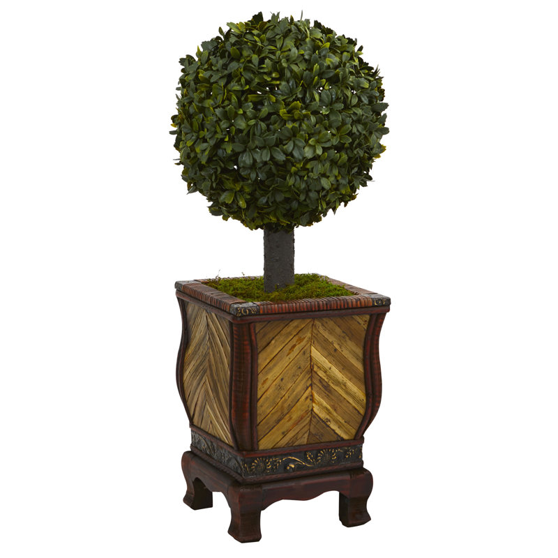 Topiaire buis artificiel 14,5" dans un pot de fleurs