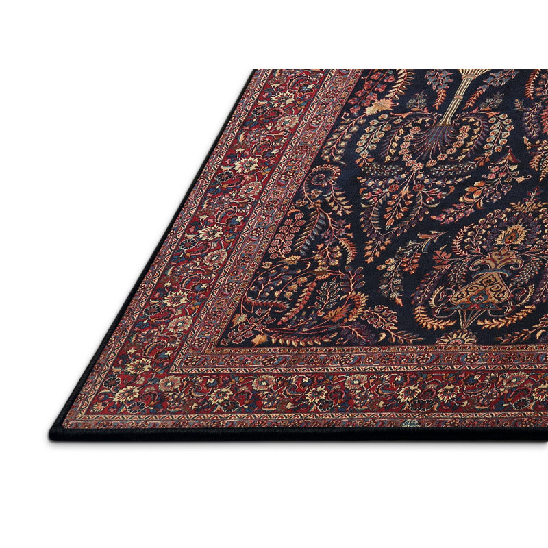 Tapis de style oriental rouge, Rectangle 7 pi x 10 pi