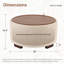 Table basse ronde de 30 po avec plateau en bois et rangement, beige-123043404