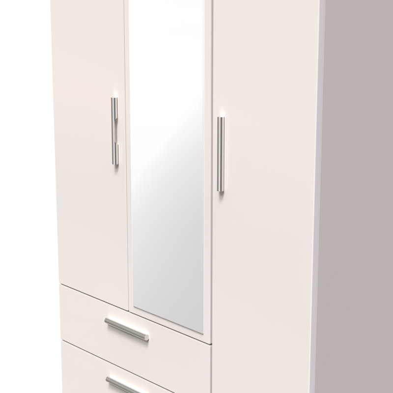 Birriel Manufactured Wood Wardrobe, Gloss/Kashmir