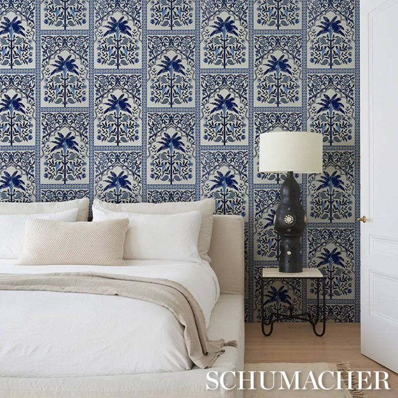 Schumacher X Johanna Ortiz Amazonas Mystique Wallpaper, Blue