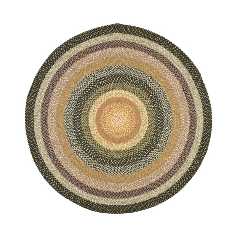 Georgina Hand Woven Performance Machine Washable Geometric Indoor/Outdoor Area Rug, Round 4'