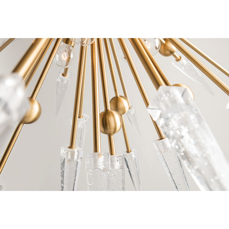 Sparta 18 - Light Chandelier, Aged Brass
