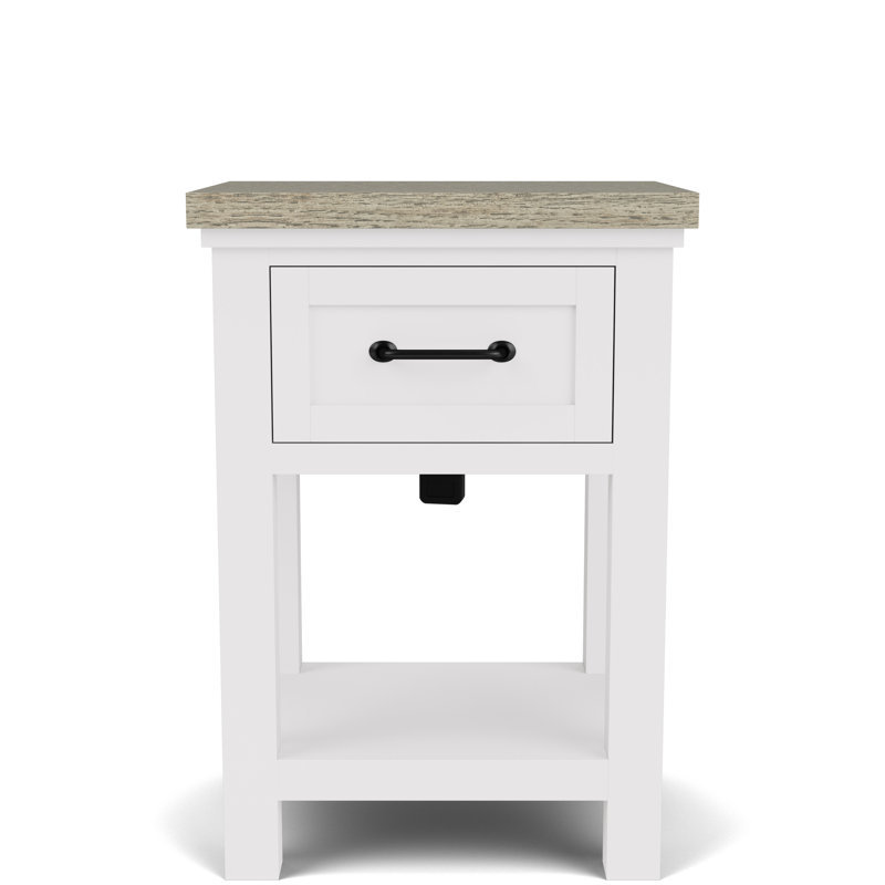 Table de chevet 1 tiroir Simonton, Nuage / brouillard