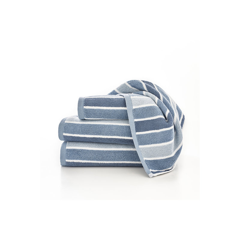 Madison Hand Towel, Blue Striped, Hand Towel - 1 Pack