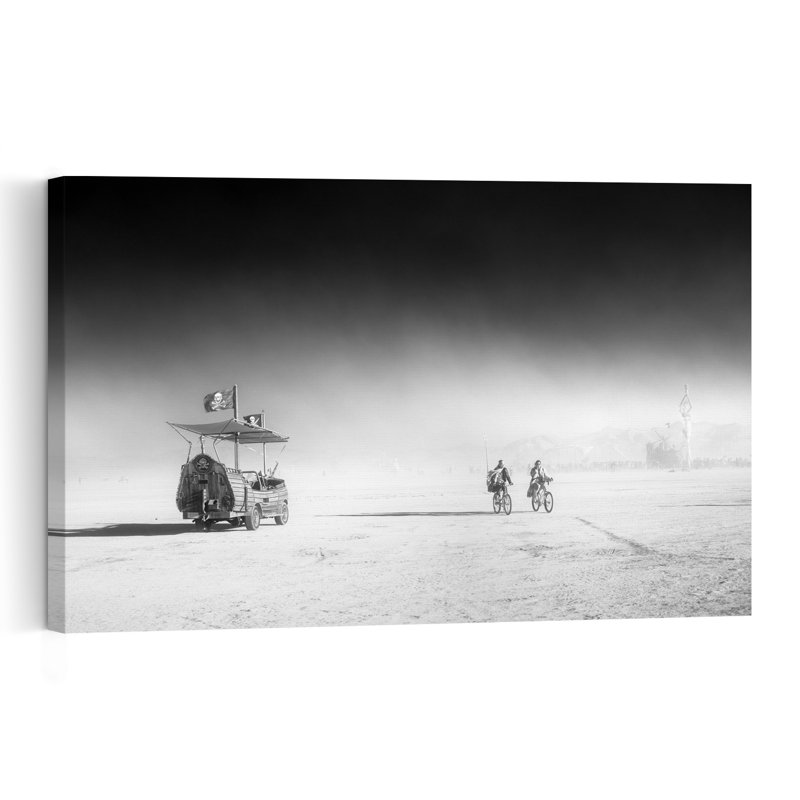 " Pirate Ship Desert Journey Abstract Contemporary Landscape Nature Wall Art Print " Print, 24" H x 36" W