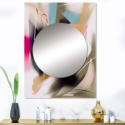 Bergner Shape Abstract Artwork III - Miroir mural décoratif, peinture abstraite